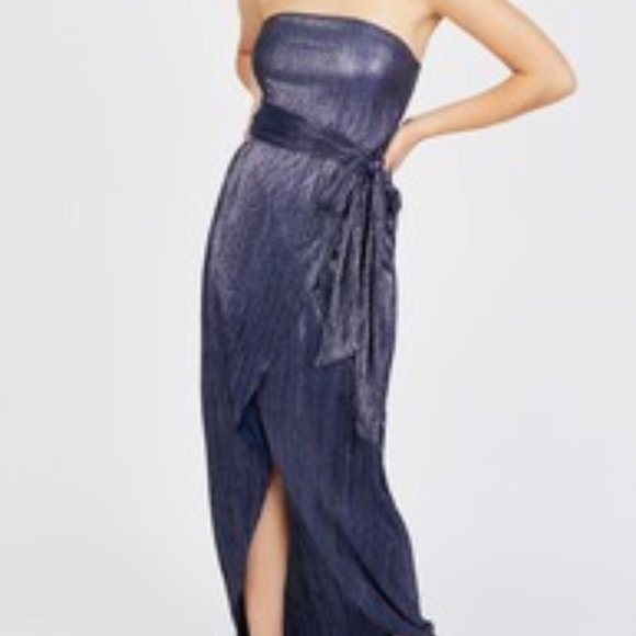 BCBG Metallic Strapless Dress - Picture 1 of 4